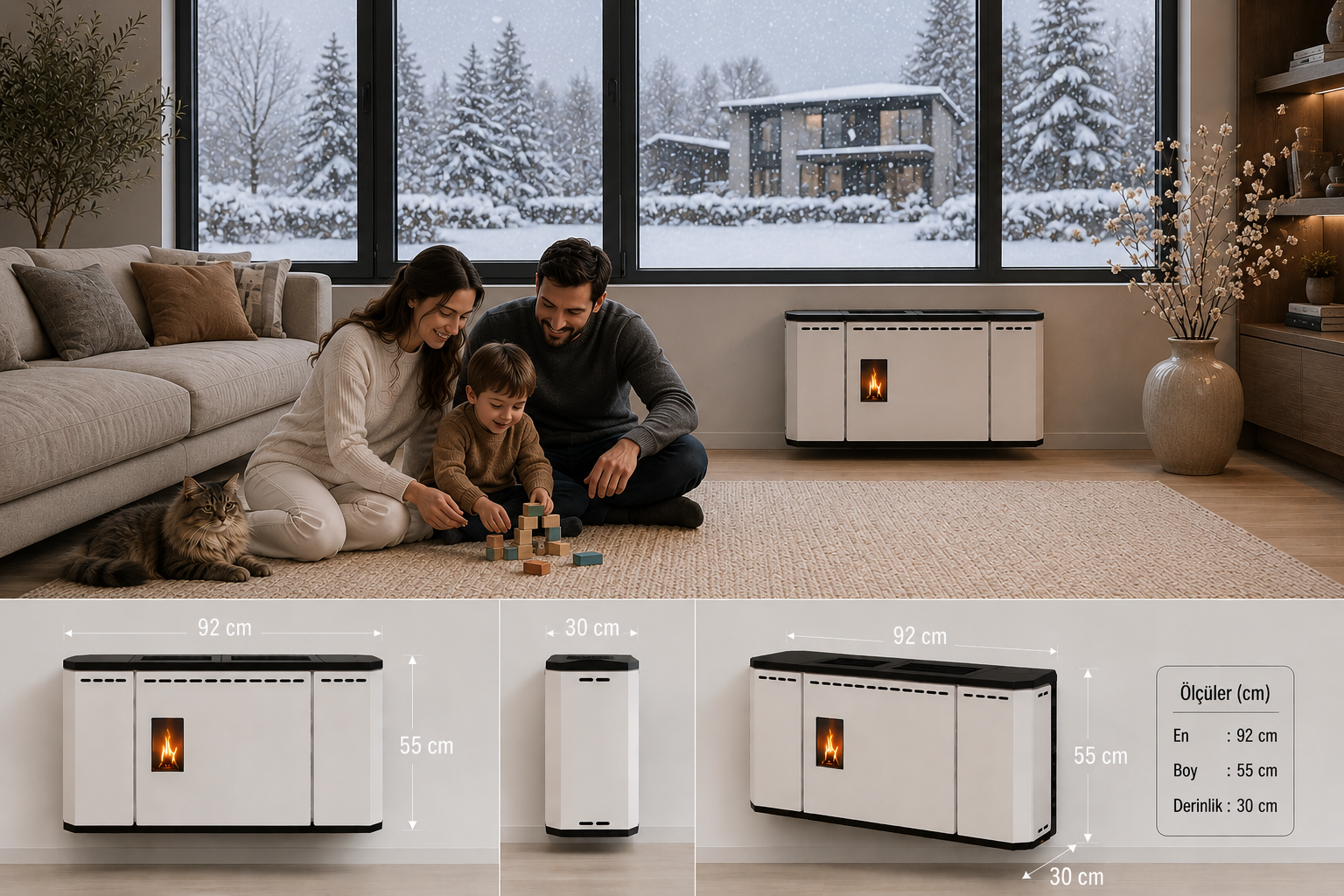 Fan Coil Tipi Pelet Sobası - Görsel 4